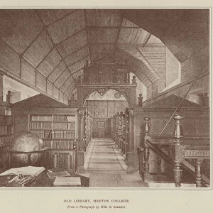 Old Library, Merton College (engraving)