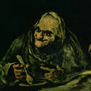 Two Old Men Eating, one of the Black Paintings, 1819-23 (oil on canvas)
