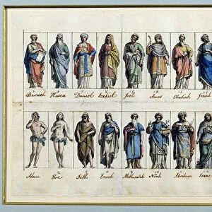 Old Testament Figures (w / c & ink on paper)