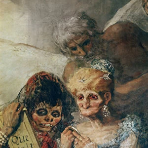 The Old Women (detail of the faces), 1808-1812 (oil on canvas)
