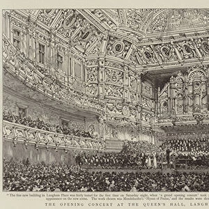 The Opening Concert at the Queens Hall, Langham Place 9 December 1893 (engraving)