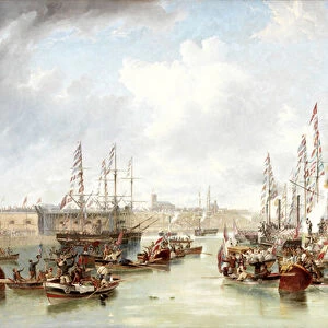 The Opening of Sunderland South Docks, 20 June, 1850 (oil on canvas)