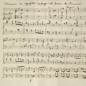 Ouverture from the score of Spring, from the oratorio The Seasons