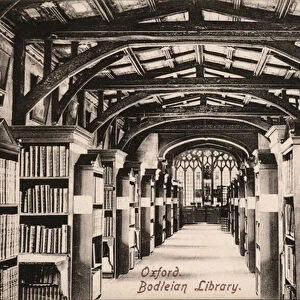 Oxford, Bodleian Library (b / w photo)