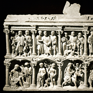 Paleochretian Art: sarcophagus by Junius Bassus (Giunio Basso) (317-359