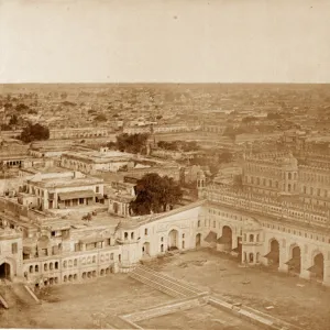 Panorama of MachiBoran, Lucknow (b / w photo)