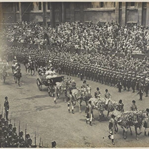 Parade for Queen Victorias Diamond Jubilee, 1897 (b / w photo)