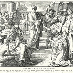 Paul Preaching on Mars Hill at Athens (engraving)