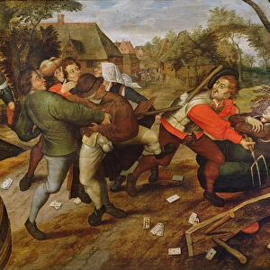 Peasants Brawl (oil on canvas)