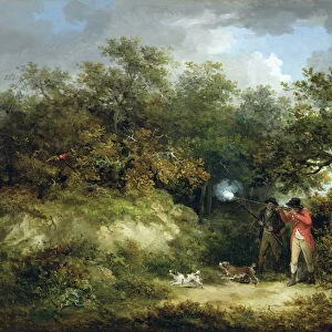 Pheasant Shooting (oil on canvas)
