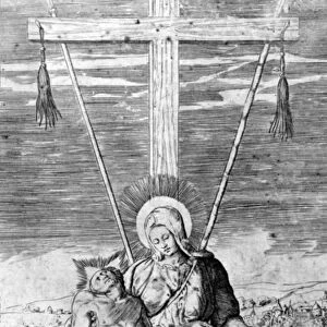 Pieta, engraved by Giulio Bonasone (engraving)