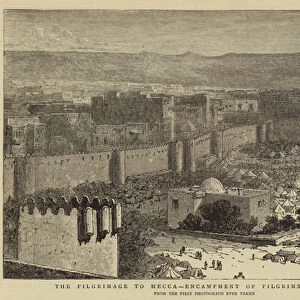 The Pilgrimage to Mecca, Encampment of Pilgrims at Medina (engraving)