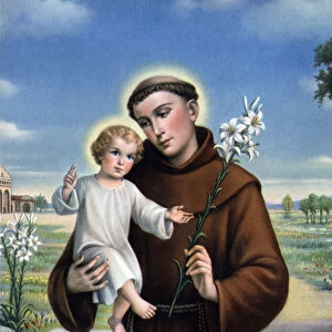 pious image: representation of Saint Anthony of Padua (Antonio di padova