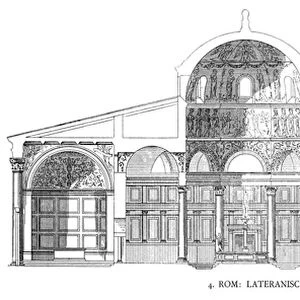 Plans of the Lateran Baptistery (litho)
