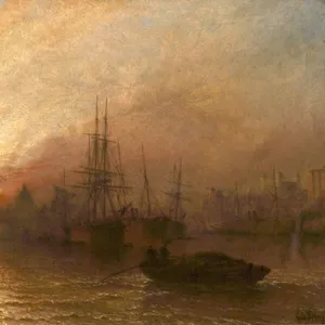 The Pool of the Thames, over Londons Silent Highway, 1890 (oil on canvas)