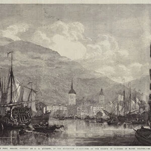 The Port, Bergen, Norway (engraving)