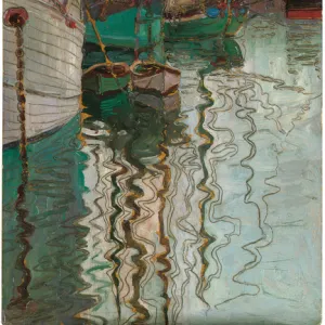 Port of Trieste, 1907 (oil & pencil on cardboard)