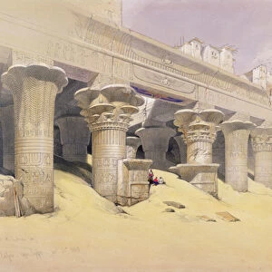 Portico of the Temple of Edfu, Upper Egypt, from Egypt and Nubia, Vol