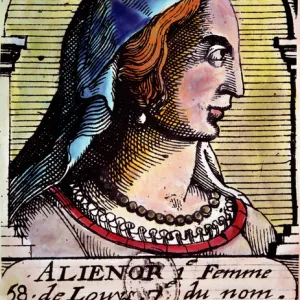 Portrait of Alienor d Aquitaine (1122-1204) (also called Eleonore de Guyenne)