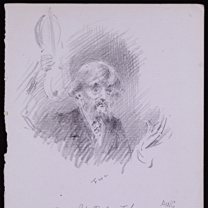 Portrait of Arnold Dolmetsch, 1923 (pencil on paper)