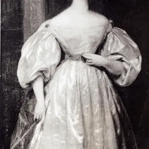 Portrait of Augusta Ada Byron (1815-52) Countess of Lovelace (oil on canvas) (b / w photo)