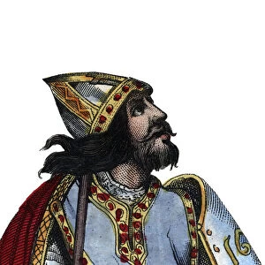 Portrait of Charles Martel (688-741), Frankish military and political leader