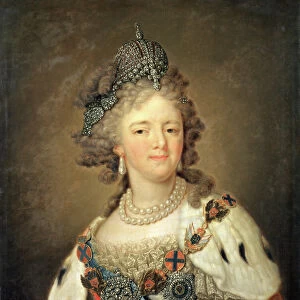 Portrait of Empress Maria Fyodorovna (1759-1828) (oil on panel)