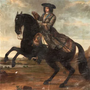 Portrait equestre de Charles XI de Suede (1655-1697) (Portrait of Charles XI of Sweden) - Oil on canvas (250x255 cm) by David von Krafft (1655-1724), 1696 - Private Collection