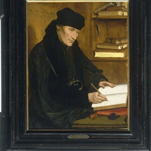 Portrait of Erasmus of Rotterdam (oil on panel)