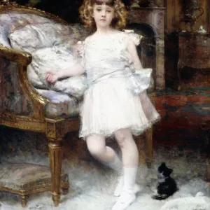 Portrait of Janine Potin with a Kitten, 1904 (oil on canvas)