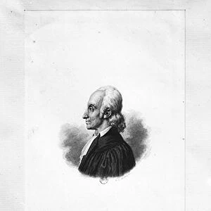 Portrait of Jean Frederic Oberlin (1740-1846) (engraving) (b / w photo)