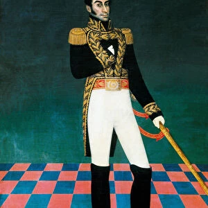Portrait de l homme politique et militaire venezuelien Simon Bolivar (1783-1830). Peinture de Jose Gil de Castro (1785-1841). 19eme siecle. Maison de la Liberte, Sucre, Bolivie