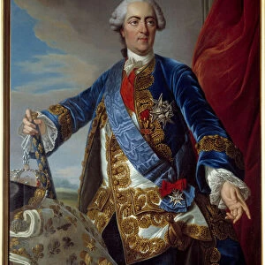 Portrait of Louis XV (1710 - 1774), King of France. Workshop of Louis Michel Van Loo