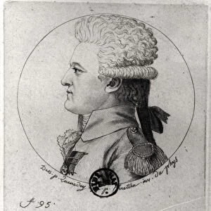 Portrait of Pierre Charles de Villeneuve (1763-1806), engraved by Gilles Louis Chretien