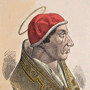 Portrait of the Pope Hormisdas (Ormisda) (514-523), 1898