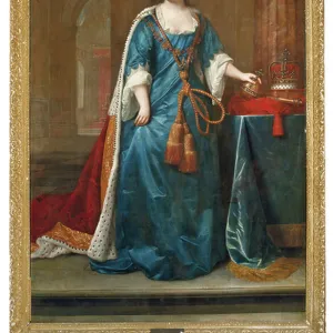 Portrait of Queen Anne (1665-1714), (oil on canvas)