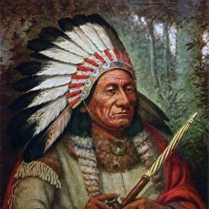 Portrait of Sitting Bull, 1907 (lithograph)