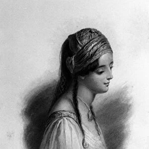 Portrait of Teresa Gamba in Guiccioli (19th century) in love with the poet George Gordon