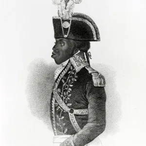 Portrait of Toussaint L Ouverture (1743-1803) from the Universal History