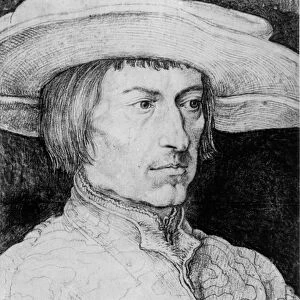 Portrait of an unknown man, 1525 (charcoal on paper)