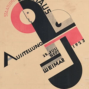 Poster for the 1923 State Bauhaus Exhibition, 1923 (colour lithograph)