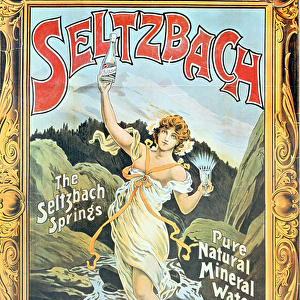 Poster advertising Seltzbach pure natural mineral water from the Seltzbach Springs