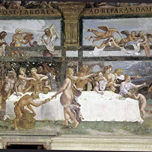 Preparations for the Banquet of the Gods for the Wedding of Cupid and Psyche, detail, 1528-30 (fresco)