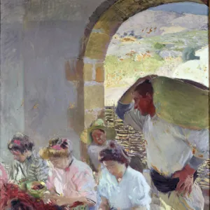 Preparing the Dry Grapes, 1890 (oil on canvas)