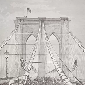 President Chester A. Arthur at the opening ceremony of the new Brooklyn Bridge