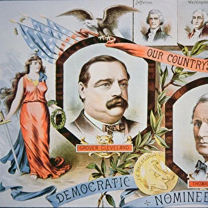 President Grover Cleveland depicted in Puck magazine cartoon after his election