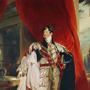 The Prince Regent, later George IV (1762-1830) in his Garter Robes, 1816 (oil on canvas)