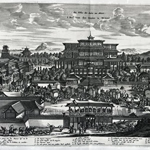 Procession from Macau, an illustration from Atlas Chinensis by Arnoldus Montanus