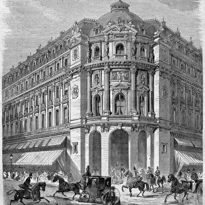 Project of the facade of the new theatre of Vaudeville at the corner of Boulevard des