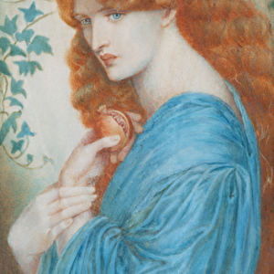 Proserpine after Gabriel Dante Rossetti, c. 1890 (w / c on ivorine)